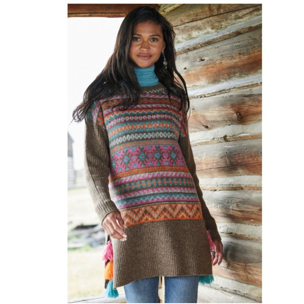 Peruvian Connection Fair Isle Tunic - XL